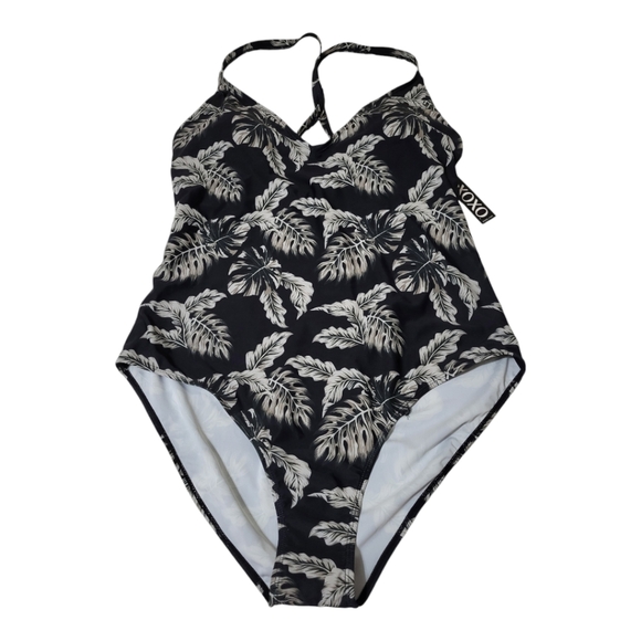 One Piece Women XOXO Bathsuit  Strappy Back Floral Print Low Back Cut - Picture 9 of 10